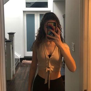 Beige crop top